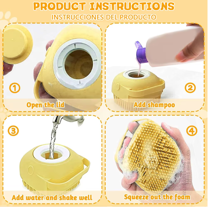 Dog Bath Brush Silicone